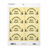 ヴィンテージカスタムブックアートラベルのライブラリ ラベル (フルシート)