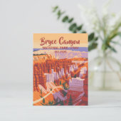 ヴィンテージカスタムブライスキャニオン国立公園サンセット ポストカード (スタンド正面)