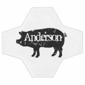 ヴィンテージカスタムブラックピグロゴ付きサッカーボール サッカーボール (フラット)