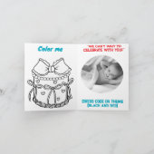 ヴィンテージカスタムベビー誕生日招待状 招待状 (内部)