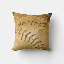 ヴィンテージカスタムホワイトベースボールホワイトステッチ クッション