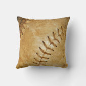 ヴィンテージカスタムホワイトベースボールホワイトステッチ クッション (裏面)