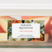 ヴィンテージカスタムホワイトポピー青コーンフラワーラベル ラベル (貼付)