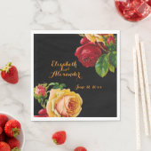 ヴィンテージカスタムボヘミアンバラ結婚ズ スタンダードランチョンナプキン (インサイチュ)