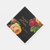 ヴィンテージカスタムボヘミアンバラ結婚ズ スタンダードランチョンナプキン (角)