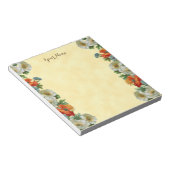 ヴィンテージカスタムポピーとコーンフラワーメモ帳 ノートパッド (アングル)