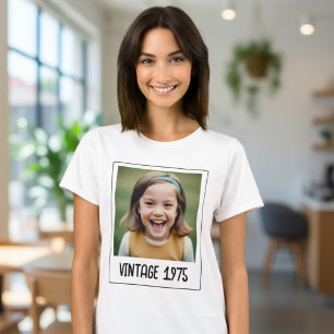 ヴィンテージカスタムマイルストーン誕生日写真Keepsake Tシャツ