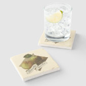 ヴィンテージカスタムリンゴレトロフルーツオールドスクール ストーンコースター (横)