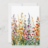 ヴィンテージカスタムワイルドフラワーズ40歳の誕生日 招待状 (裏面)