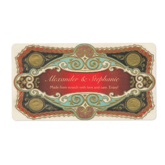 ヴィンテージカスタムワインまたはクラフトラベル ラベル (正面)