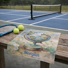 ヴィンテージカスタムワールドトラベルアートスポーツ ハンドタオル