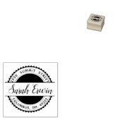 ヴィンテージカスタム円の個人名 ラバースタンプ (押印)