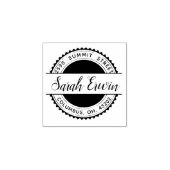 ヴィンテージカスタム円の個人名 ラバースタンプ (インプリント)