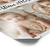 ヴィンテージカスタム国ベビー写真コラージュ名 フォトプリント (角)