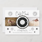 ヴィンテージカスタム太陽サイン&月の誕生発表 招待状 (正面)