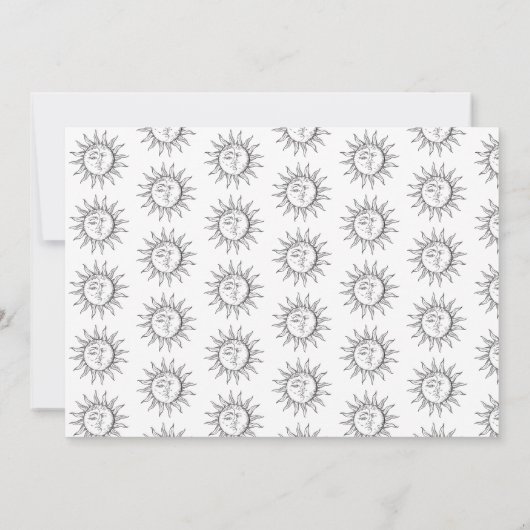 ヴィンテージカスタム太陽サイン&月の誕生発表 招待状 (裏面)