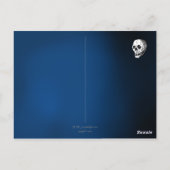 ヴィンテージカスタム文字骨格オントゥームハロウィーン ポストカード (裏面)