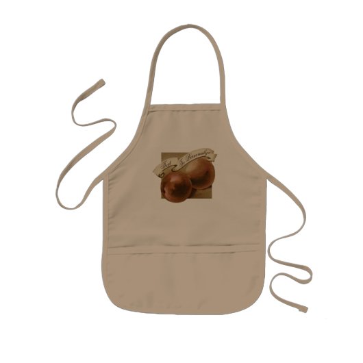 ヴィンテージカスタム桃レトロフルーツオールドスクール 子供用エプロン (正面)