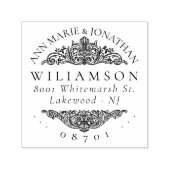 ヴィンテージカスタム植物学結婚差出人住所 セルフインキングスタンプ (デザイン)