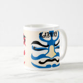 ヴィンテージカスタム歌舞伎の美学おもしろい日本の コーヒーマグカップ (正面右)
