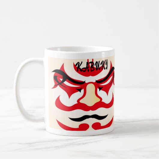 ヴィンテージカスタム歌舞伎の美学おもしろい日本の コーヒーマグカップ (左)