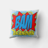 ヴィンテージカスタム漫画ブックアーポップ・アートのトスタイルBAM! クッション (裏面)