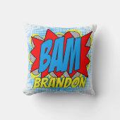ヴィンテージカスタム漫画ブックアーポップ・アートのトスタイルBAM! クッション (正面)