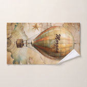 ヴィンテージカスタム熱気球 | アンティーク旅行 ハンドタオル (ハンドタオル)