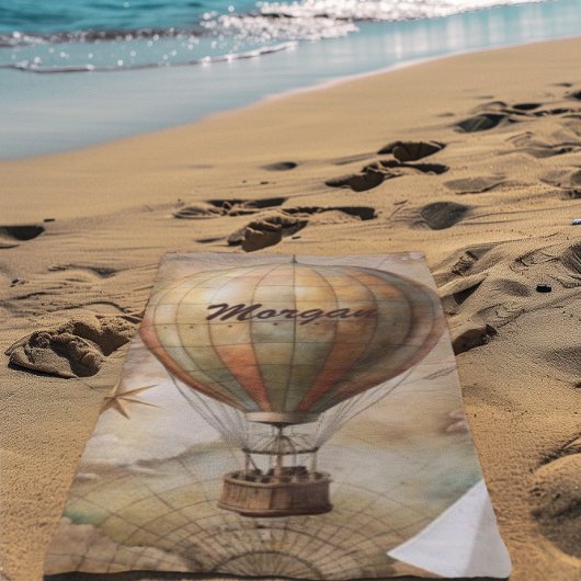 ヴィンテージカスタム熱気球 | アンティーク旅行 ビーチタオル