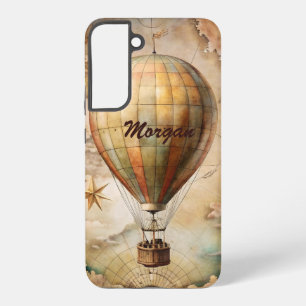 ヴィンテージカスタム熱気球 アンティーク旅行 SAMSUNG GALAXY S22+ケース