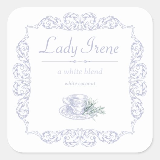ヴィンテージカスタム白茶ラベル スクエアシール (正面)