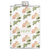 ヴィンテージカスタム花モノグラム花2 フラスク (正面)