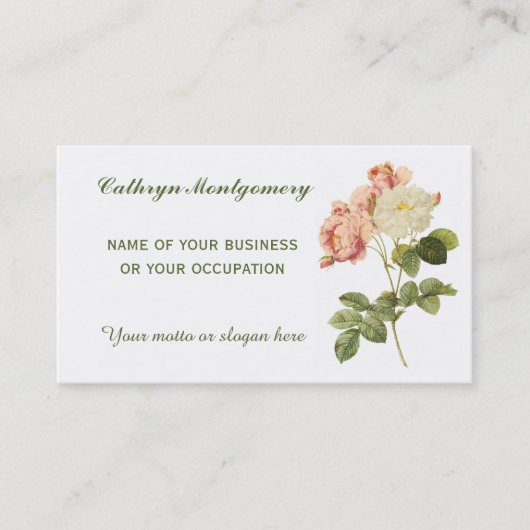 ヴィンテージカスタム花名刺 名刺 (正面)