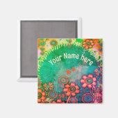 ヴィンテージカスタム花吸光磁石 マグネット (正面/裏面)