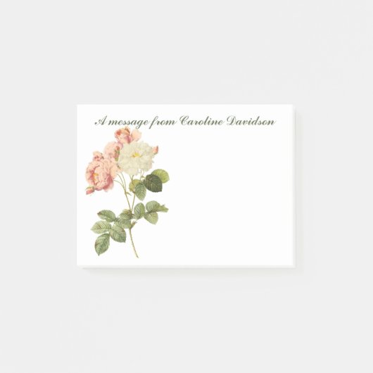 ヴィンテージカスタム花Post-Itノート2 ポストイット (正面)