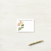 ヴィンテージカスタム花Post-Itノート2 ポストイット (デスク上)