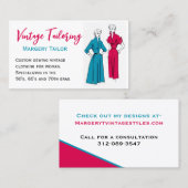 ヴィンテージカスタム衣類仕立て名刺 名刺 (正面/裏面)