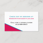 ヴィンテージカスタム衣類仕立て名刺 名刺 (裏面)