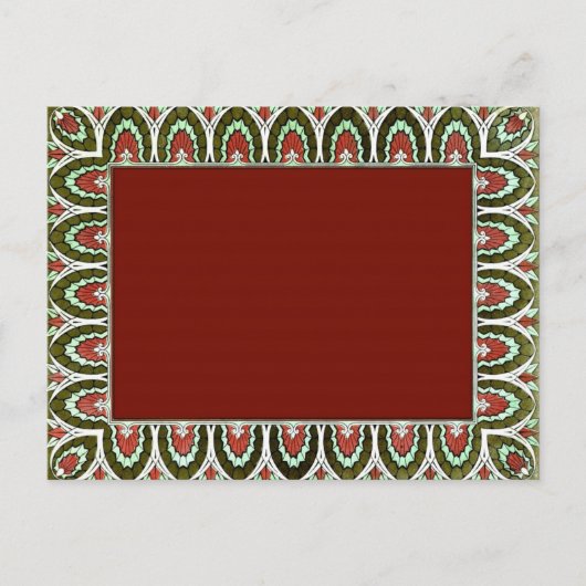 ヴィンテージカスタム装飾空白ののペー縁どジ1869 ポストカード (正面)