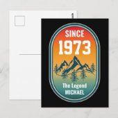 ヴィンテージカスタム誕生日 伝説の山スタイル ポストカード (正面/裏面)