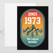 ヴィンテージカスタム誕生日 伝説の山スタイル 招待状 (正面/裏面)