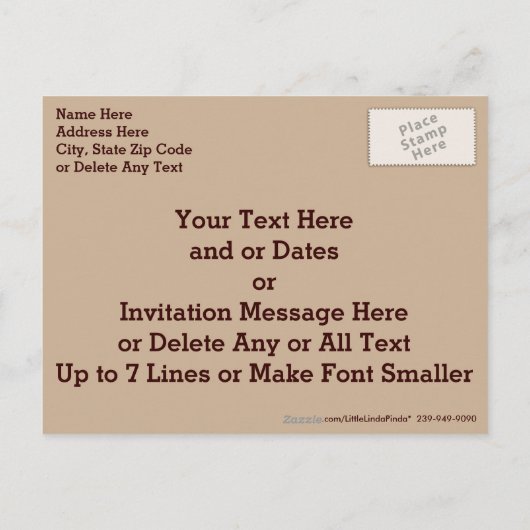 ヴィンテージカスタム野球ポストカード招待状 インビテーションポストカード (裏面)