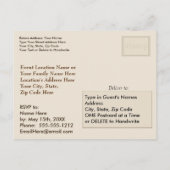 ヴィンテージカスタム野球卒業招待状 インビテーションポストカード (裏面)