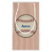 ヴィンテージカスタム野球誕生日クリスマス スモールペーパーバッグ (正面)