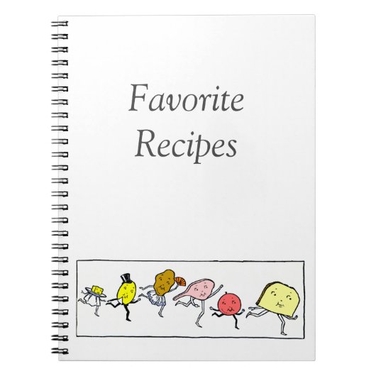 ヴィンテージカスタム食品レシピ手帳 ノートブック (正面)