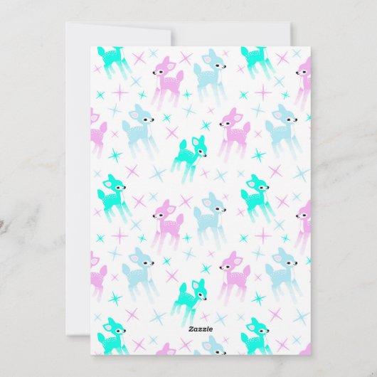 ヴィンテージカスタム鹿フォトホリデーカード シーズンカード (裏面)