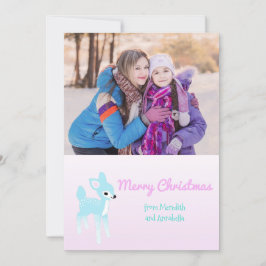 ヴィンテージカスタム鹿フォトホリデーカード シーズンカード