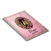 ヴィンテージカスタム《星座》乙女座ピンク金ゴールドグリッターノート ノートブック (右側)