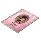 ヴィンテージカスタム《星座》乙女座ピンク金ゴールドグリッターノート ノートブック (左側)