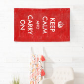 ヴィンテージカスタムKeep Calm and Carry Onカスタマイズ 横断幕 (インサイチュ)